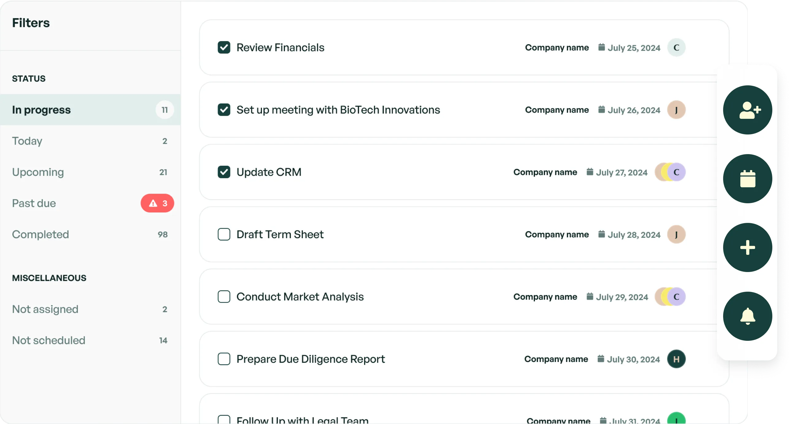 Record tasks and reminders
